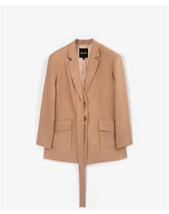 Пиджак с асимметричными лацканами бежевый Glvr