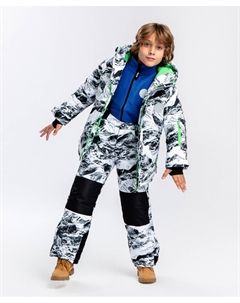 Куртка зимняя с принтом Button blue