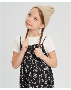 Комплект из сарафана на тонких лямках и топа для девочки Button blue