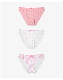 Трусы-слипы для девочки комплект из 3-х штук мультицвет Gulliver