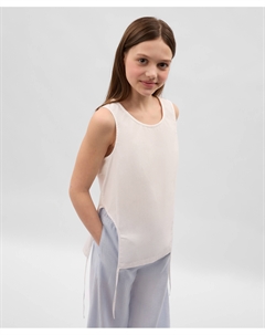 Топ детский оригинального кроя белый Gulliver