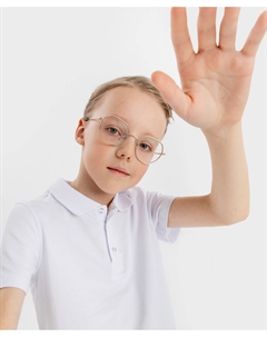 Футболка-поло из пике белая Button blue