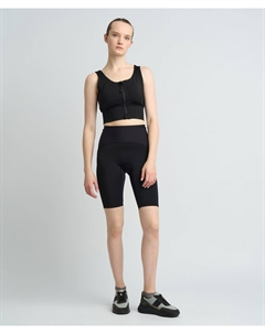 Велосипедки с поясом на резинке для женщины черные Jumkey