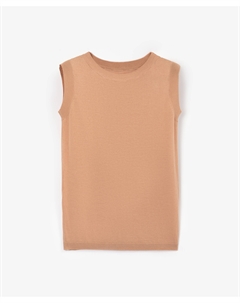 Топ вязаный полуприлегающего силуэта бежевый Glvr