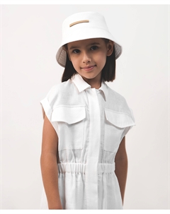 Панама из льна белая Select Gulliver