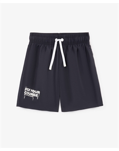 Плавательные шорты для мальчика с принтом синие Gulliver