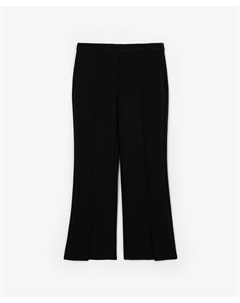 Брюки трикотажные с высокими шлицами на передней части черные Glvr