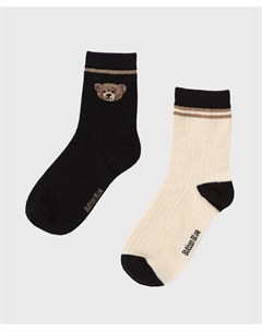 Набор из двух пар высоких носков мультицвет для мальчика Button blue