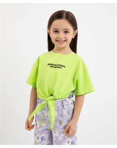 Футболка с завязками салатовая для девочки Gulliver