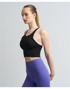 Топ спортивный с мягкими чашками для женщины черный Jumkey