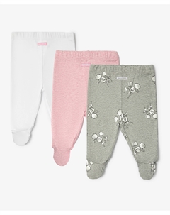 Ползунки с закрытыми ножками комплект из 3-х штук мультицвет для девочки Gulliver Gulliver baby