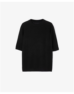 Джемпер вязаный из пряжи с шелком черный Glvr