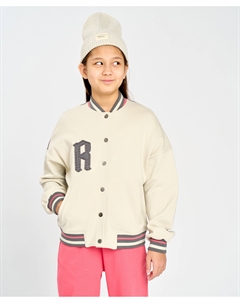 Бомбер оверсайз на кнопках для девочки с аппликацией мультицвет Button blue