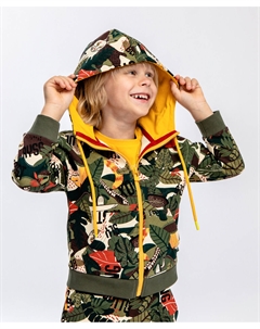 Толстовка на молнии с капюшоном мультицвет Button blue