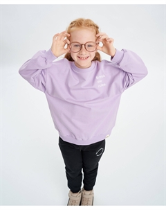 Толстовка фиолетовая с принтом Button blue