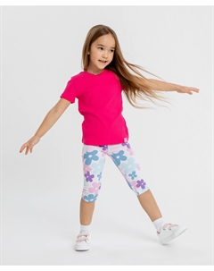 Велосипедки с принтом для девочки Button blue