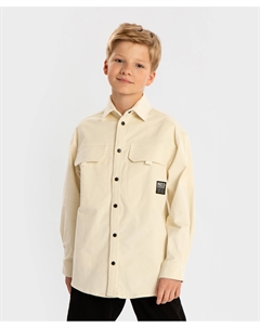 Рубашка с длинным рукавом вельветовая на кнопках детская Button blue