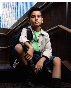 Рубашка льняная бежевая для мальчика Gulliver