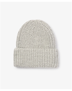 Шапка вязаная с широким отворотом серая Glvr