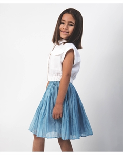 Юбка из батиста голубая Select Gulliver