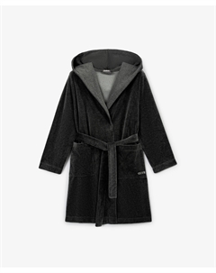 Халат для мальчика из велюра серый Gulliver