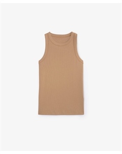 Топ-халтер облегающего силуэта из риба бежевый Glvr