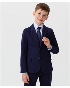 Пиджак трикотажный на пуговицах для мальчика темно-синий Button blue