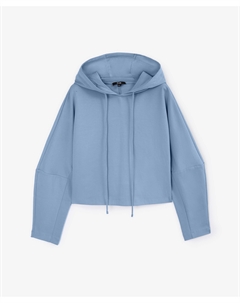 Худи укороченное оверсайз голубое Glvr