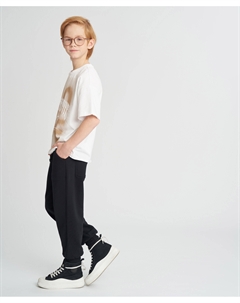 Джоггеры детские черные с поясом на резинке Button blue