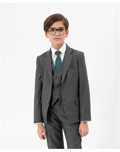 Пиджак из поливискозы серый для мальчика Gulliver