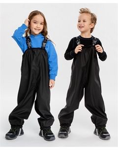 Брюки непромокаемые демисезонные чёрные детские Button blue