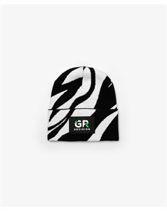 Шапка вязаная с принтом чёрно-белая для девочки Gulliver