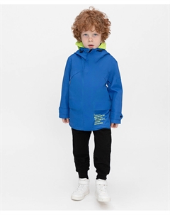 Ветровка с контрастным принтом синяя Button blue