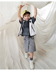 Шорты с мраморной варкой серые для мальчика Gulliver