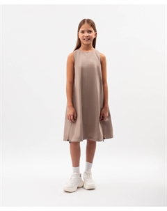 Сарафан миди детский коричневый трапециевидного силуэта Gulliver