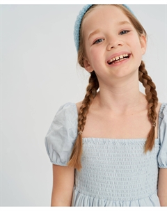 Платье с сумочкой через плечо голубое для девочки Button blue