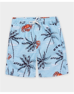 Шорты с принтом голубые Button blue