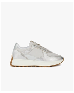 Кроссовки серые с серебристой отделкой Amabel Geox