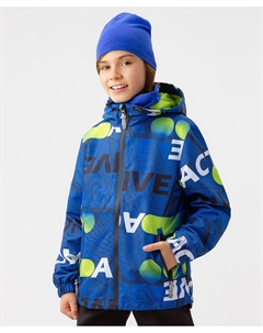 Ветровка с ярким принтом синяя Button blue