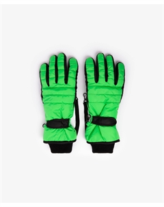 Перчатки плащевые на флисе зелёные для девочки Gulliver