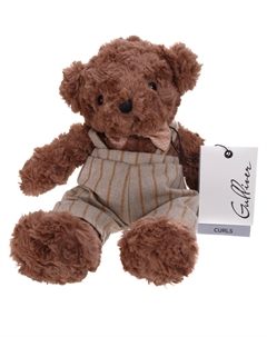 Мягкая игрушка Мишка в полосатом комбинезоне, 21 см Gulliver мягкая игрушка