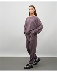 Джоггеры мягкие с утяжкой на поясе для женщины фиолетовые Jumkey
