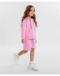 Шорты трикотажные с завязками розовые яркие для девочки Button blue