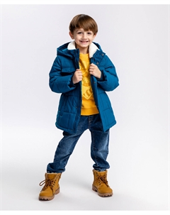 Куртка с капюшоном синяя Button blue