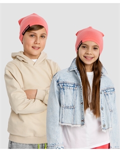 Шапка бини розовая детская Button blue