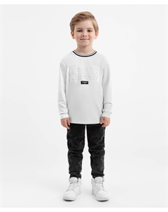 Джинсы зауженные утеплённые на флисе серые для мальчика Gulliver