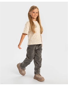 Джинсы Carrot fit утепленные серые детские Button blue