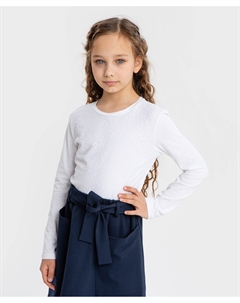 Блузка с длинным рукавом и кружевом белая Button blue