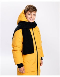 Шарф крупной вязки для мальчика черный Button blue