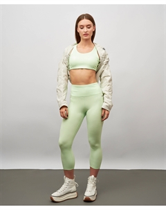 Топ спортивный с мягкими чашками и перекрестными бретелями для женщины салатовый Jumkey